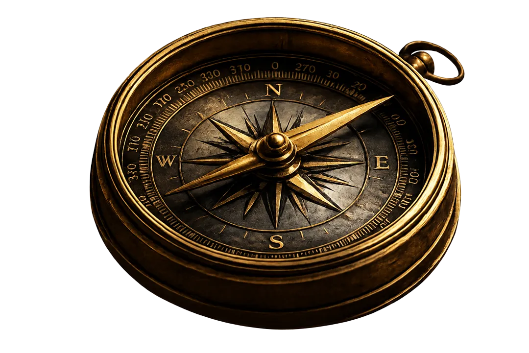 Gold compass
