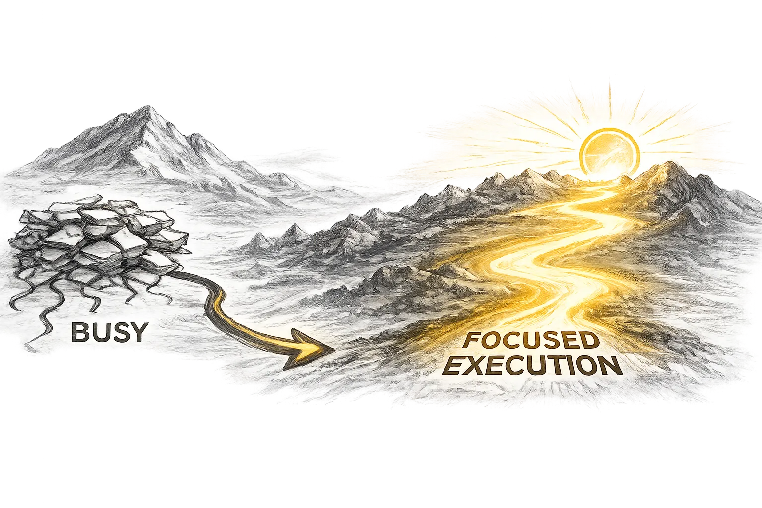 Busy turning into focused execution