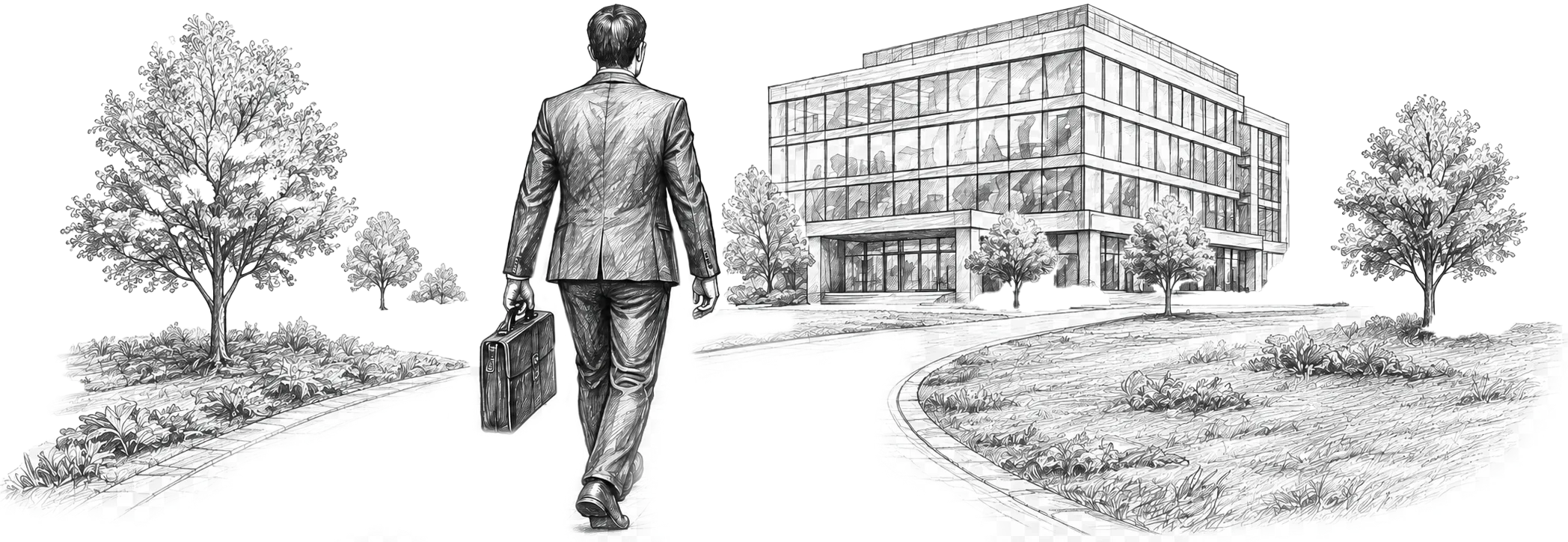 Founder walking toward a valuable business