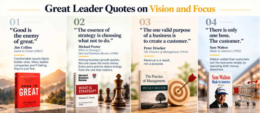 15 Great Leader Quotes for Business Growth and Focus